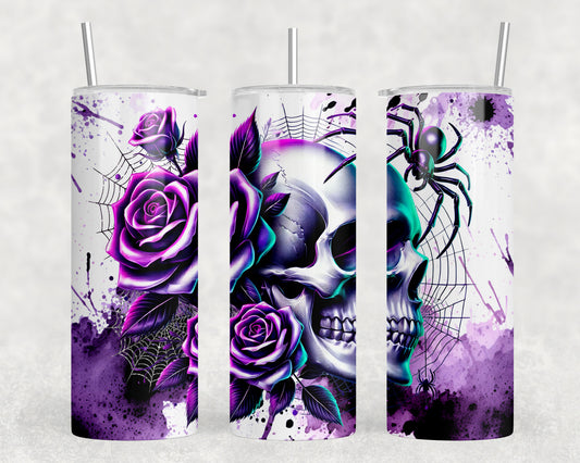 Skull and Roses 20oz Skinny Tumbler - 169