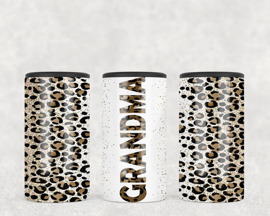 Leopard Print Grandma 5-in-1 Can Hugger Tumbler - 1706