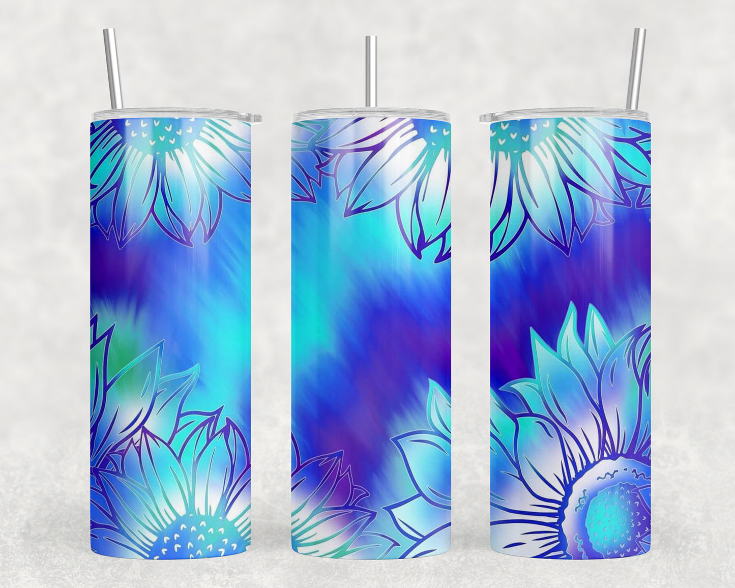 Neon Sunflowers 20oz Skinny Tumbler - 1708