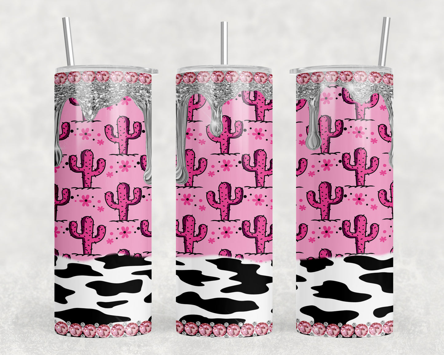 Pink Cactus 20oz Skinny Tumbler - 1710