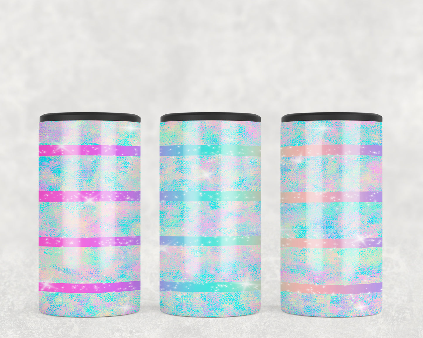 Neon Faux Printed Glitter 5-in-1 Can Hugger Tumbler - 1714