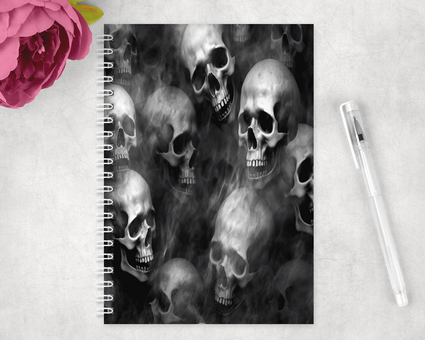 Skulls Spiral Lined A5 Journal - 171