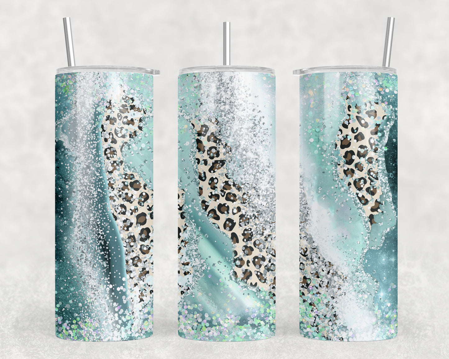 Leopard Print Milky Way 20oz Skinny Tumbler - 1726