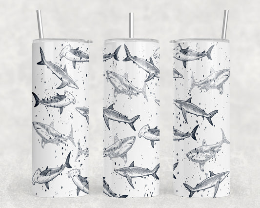 Sharks 20oz Skinny Tumbler - 173