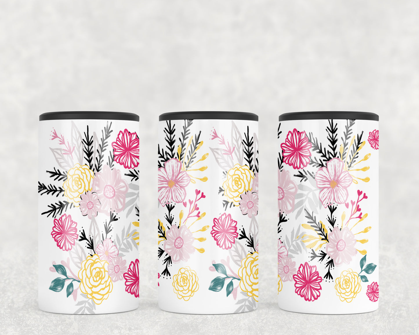 Tropical Flowers 5-in-1 Can Hugger Tumbler - 1747