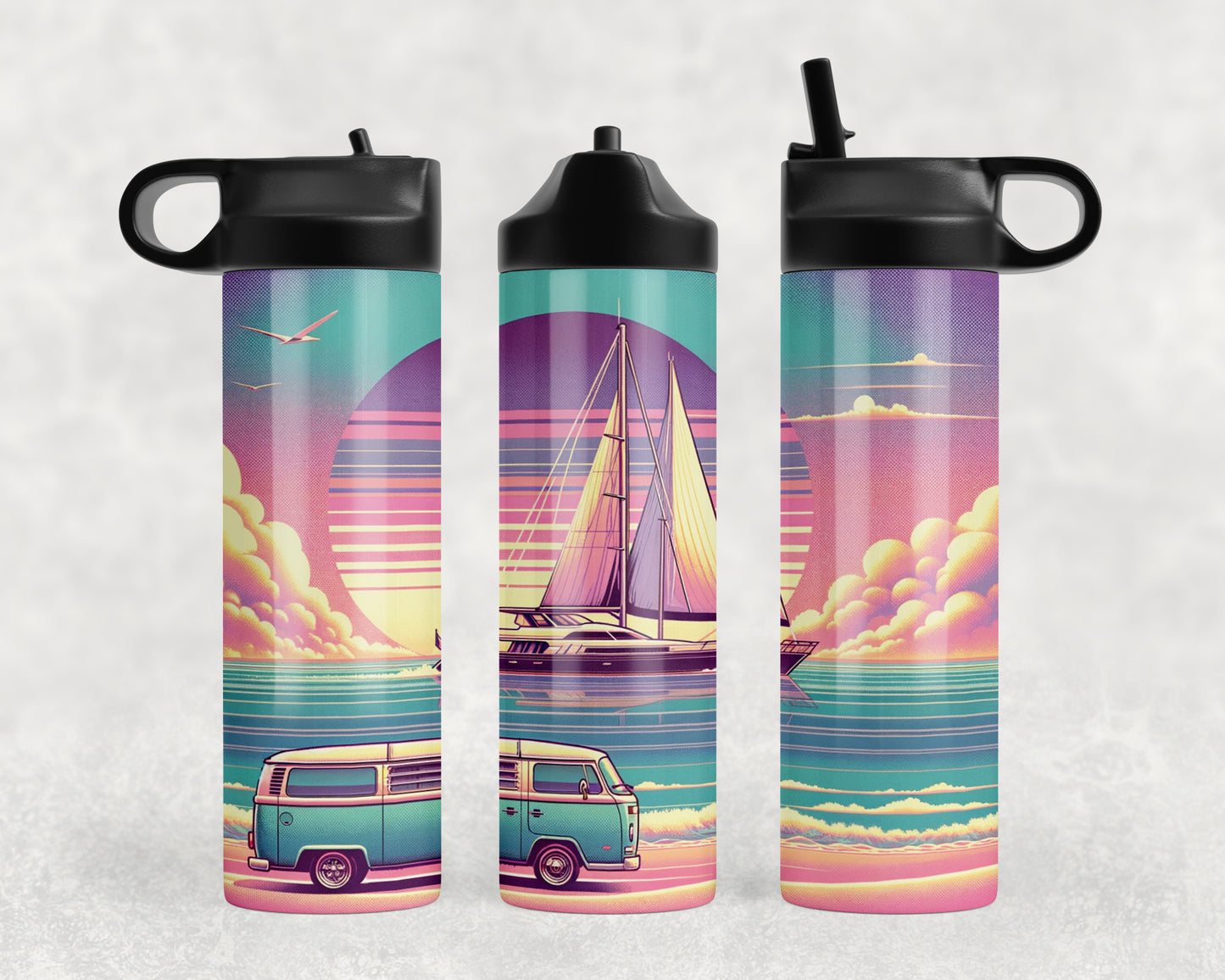 Retro Ocean Water Bottle - 175