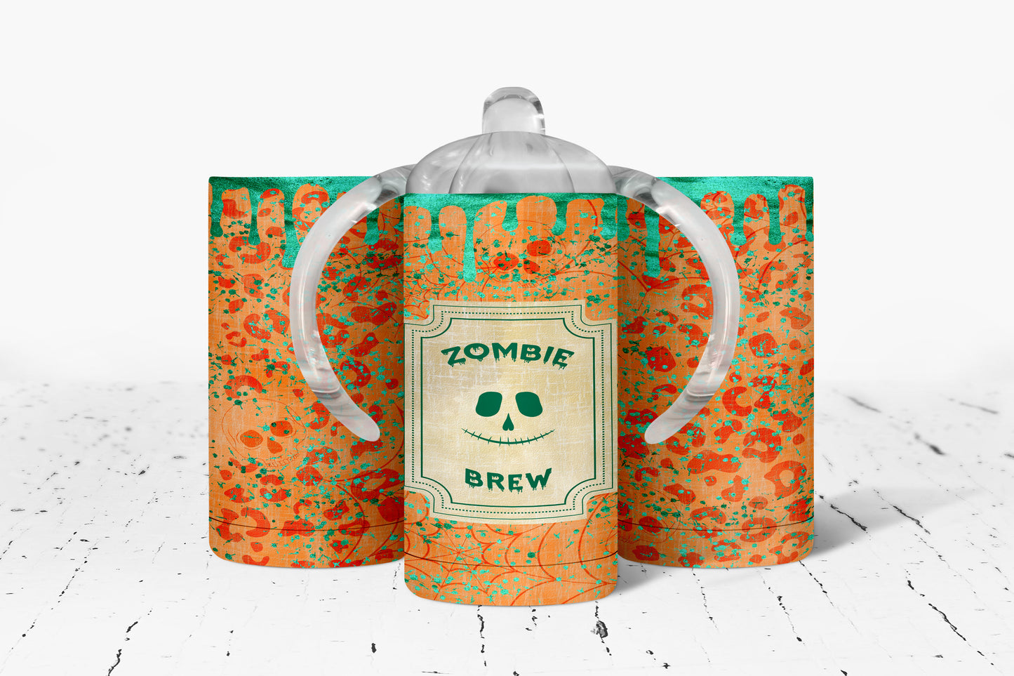 Halloween Zombie Brew Kids Dual Lid Sippy Cup Tumbler - 1760