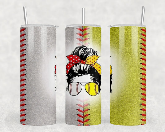 Baseball and Softball 20oz Skinny Tumbler - 1763