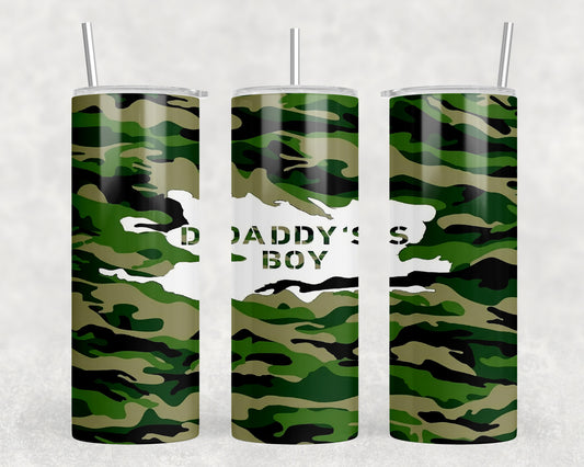 Daddy's Boy Camo 20oz Skinny Tumbler - 1764