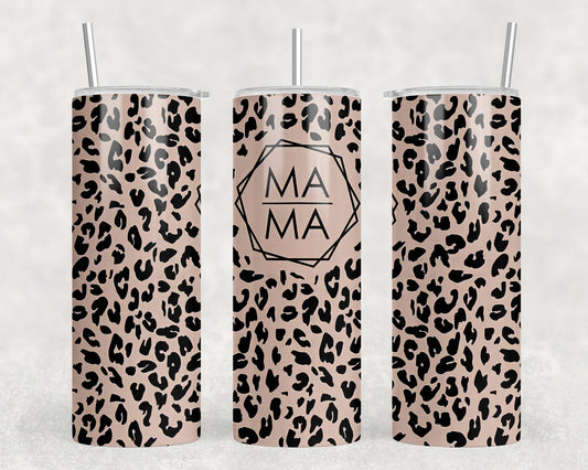 Mama Leopard Print 20oz Skinny Tumbler - 1767