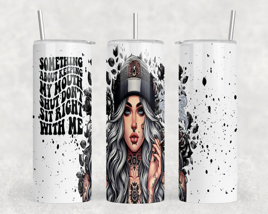 Funny Tattoo Girl 20oz Skinny Tumbler - 176