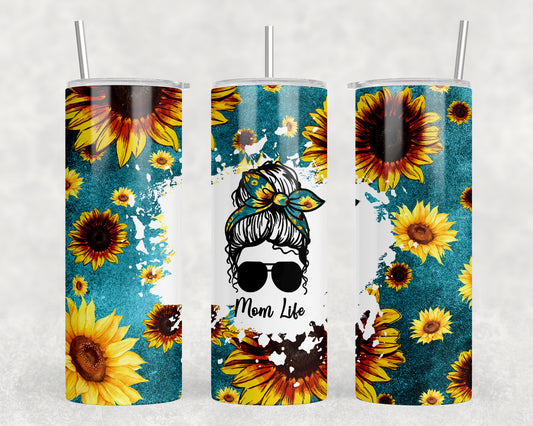 Sunflower Mom Life 20oz Skinny Tumbler - 1773