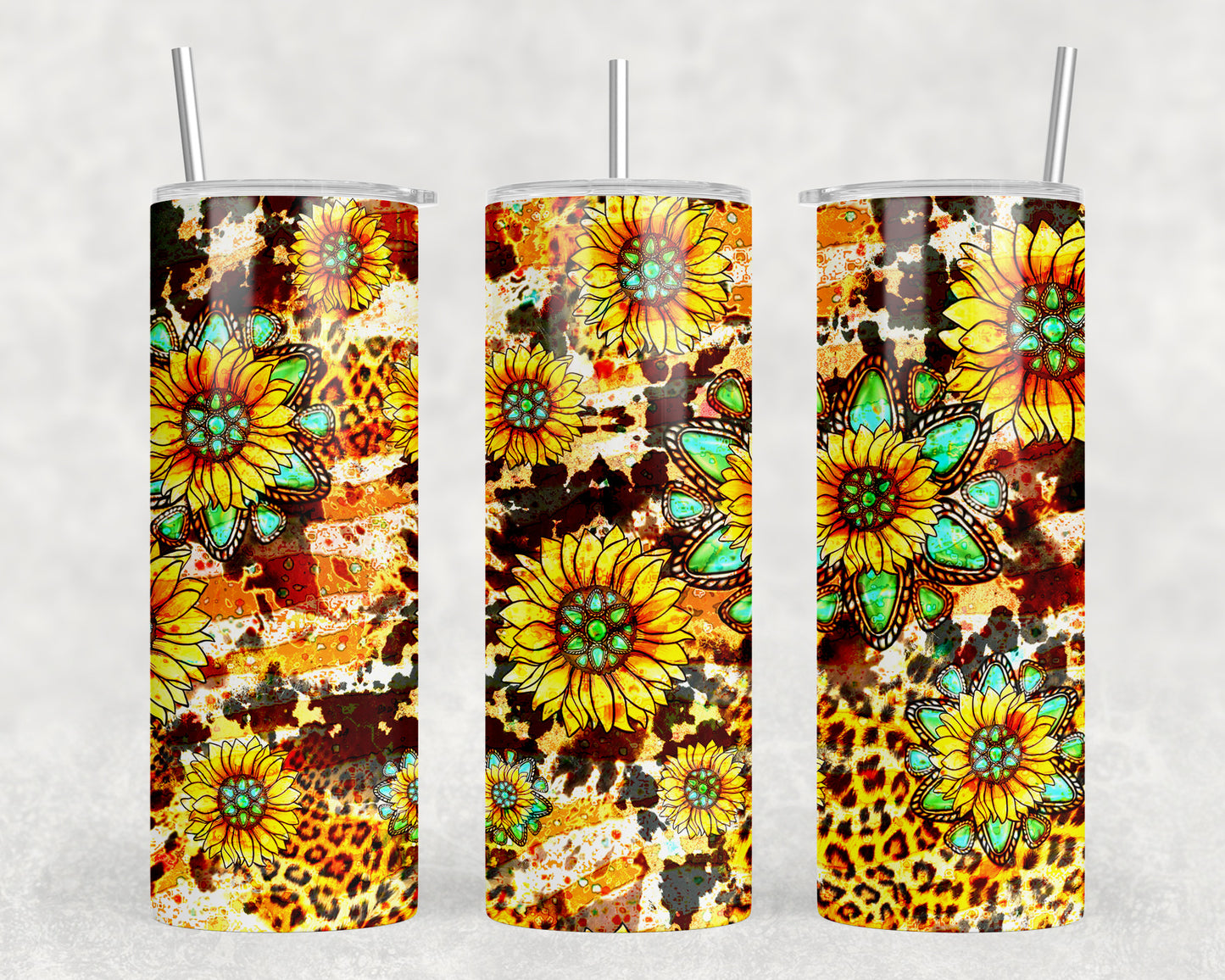 Western Sunflowers 20oz Skinny Tumbler - 1779