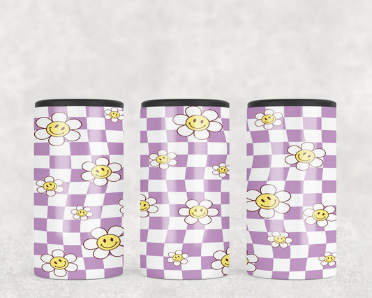 Retro Smiley Flowers 5-in-1 Can Hugger Tumbler - 177