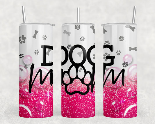 Dog Mom Paw Prints 20oz Skinny Tumbler - 1785