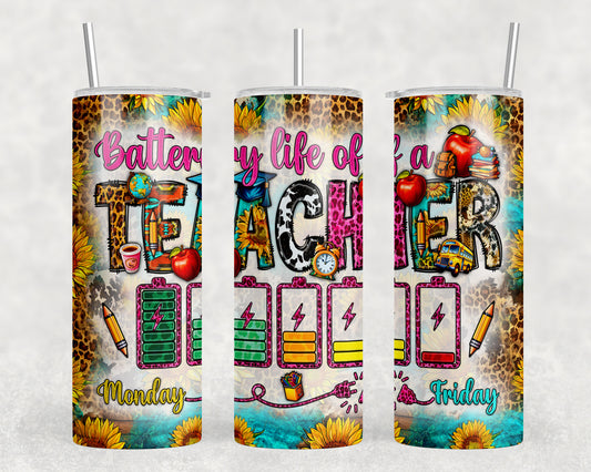 Teacher 20oz Skinny Tumbler - 178