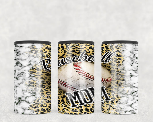 Leopard Print Baseball Mom 5-in-1 Can Hugger Tumbler - 1794