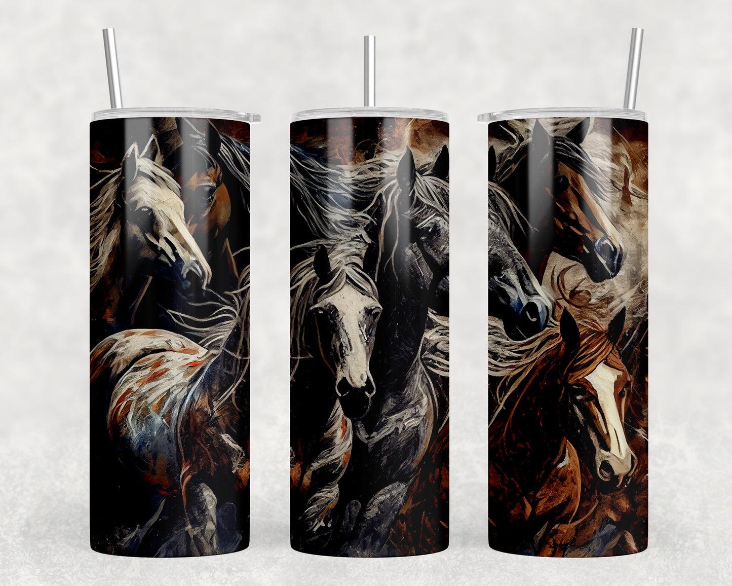 Horses 20oz Skinny Tumbler - 1803