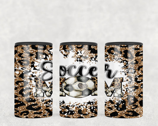 Leopard Print Soccer Mom 5-in-1 Can Hugger Tumbler - 1808