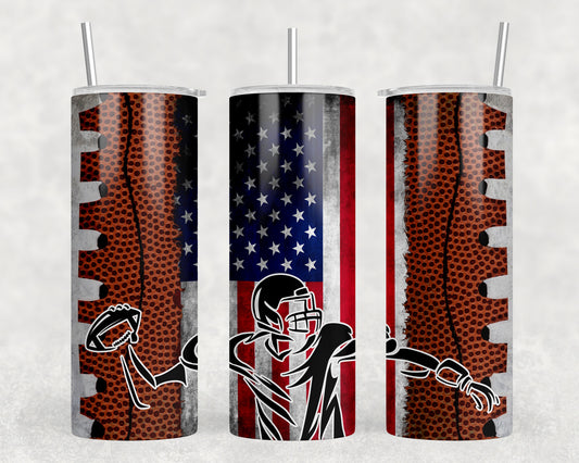 Football 20oz Skinny Tumbler - 1818