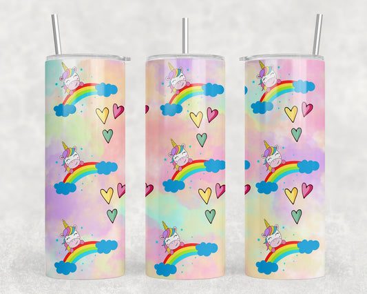 Unicorn Rainbows 20oz Skinny Tumbler - 1819