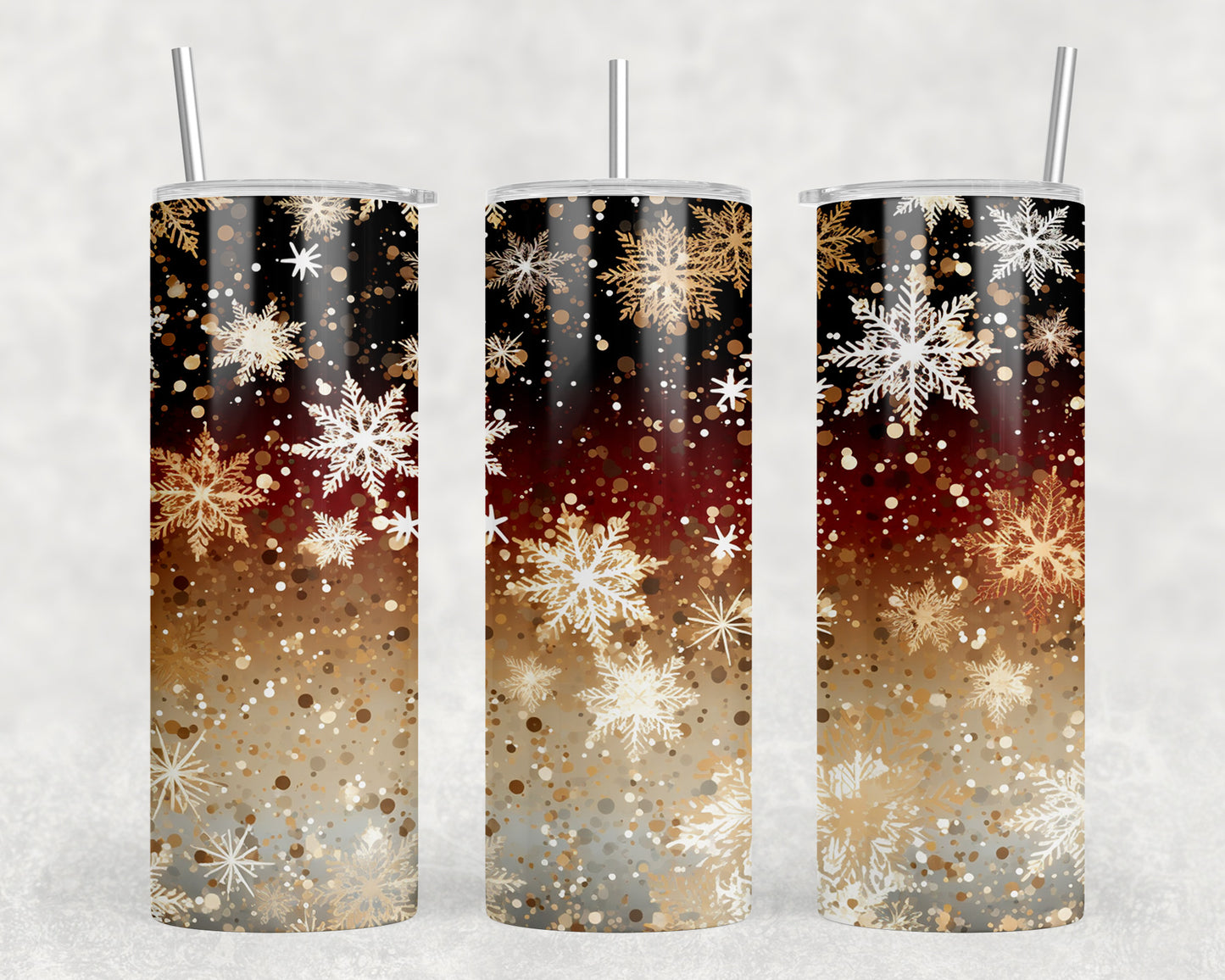 Winter Snowflakes Christmas 20oz Skinny Tumbler - 1827