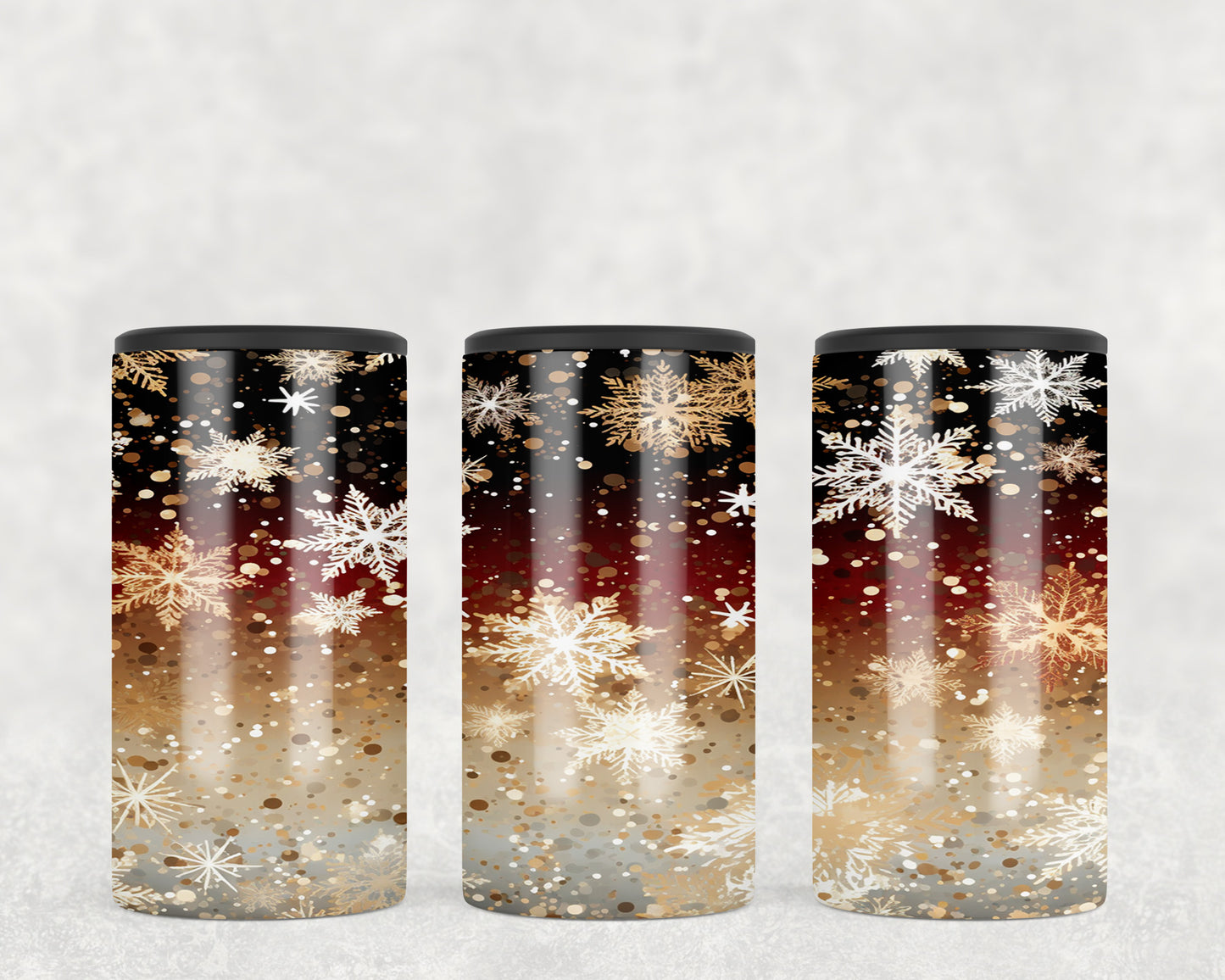 Winter Snowflakes Christmas 5-in-1 Can Hugger Tumbler - 1827