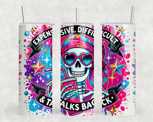 Funny Skeleton  20oz Skinny Tumbler - 183