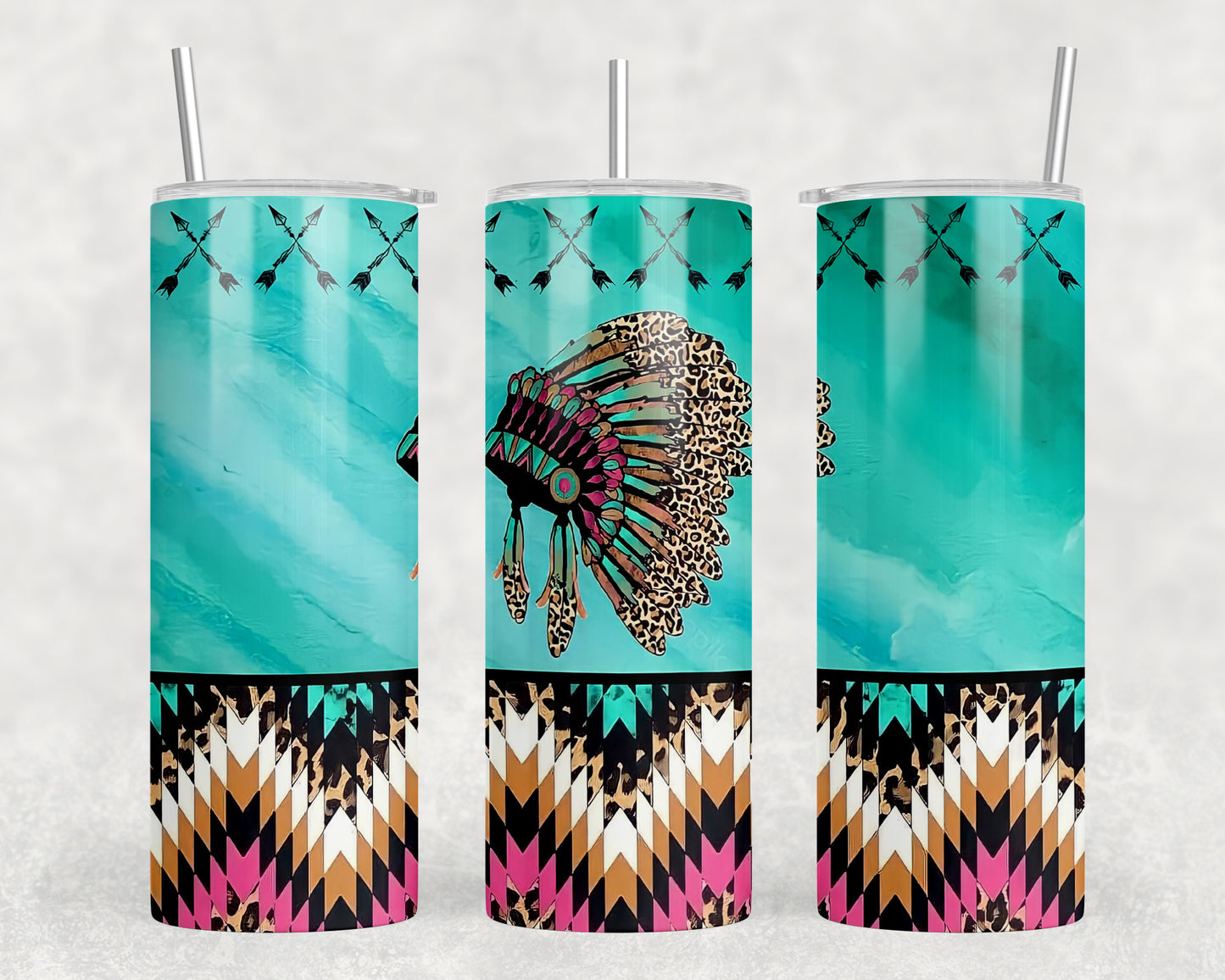 Headdress 20oz Skinny Tumbler - 1841