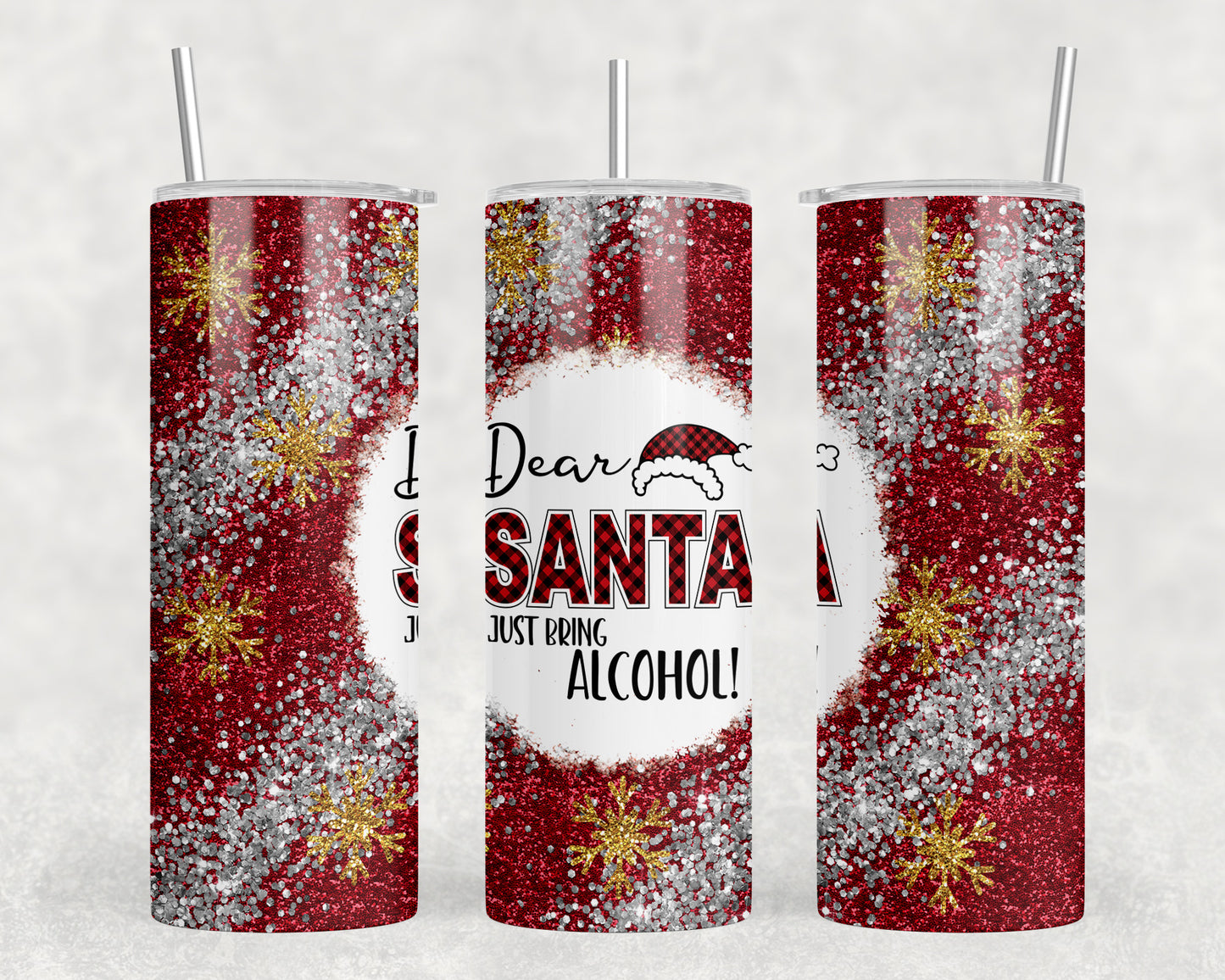 Funny Christmas Dear Santa 20oz Skinny Tumbler - 1854