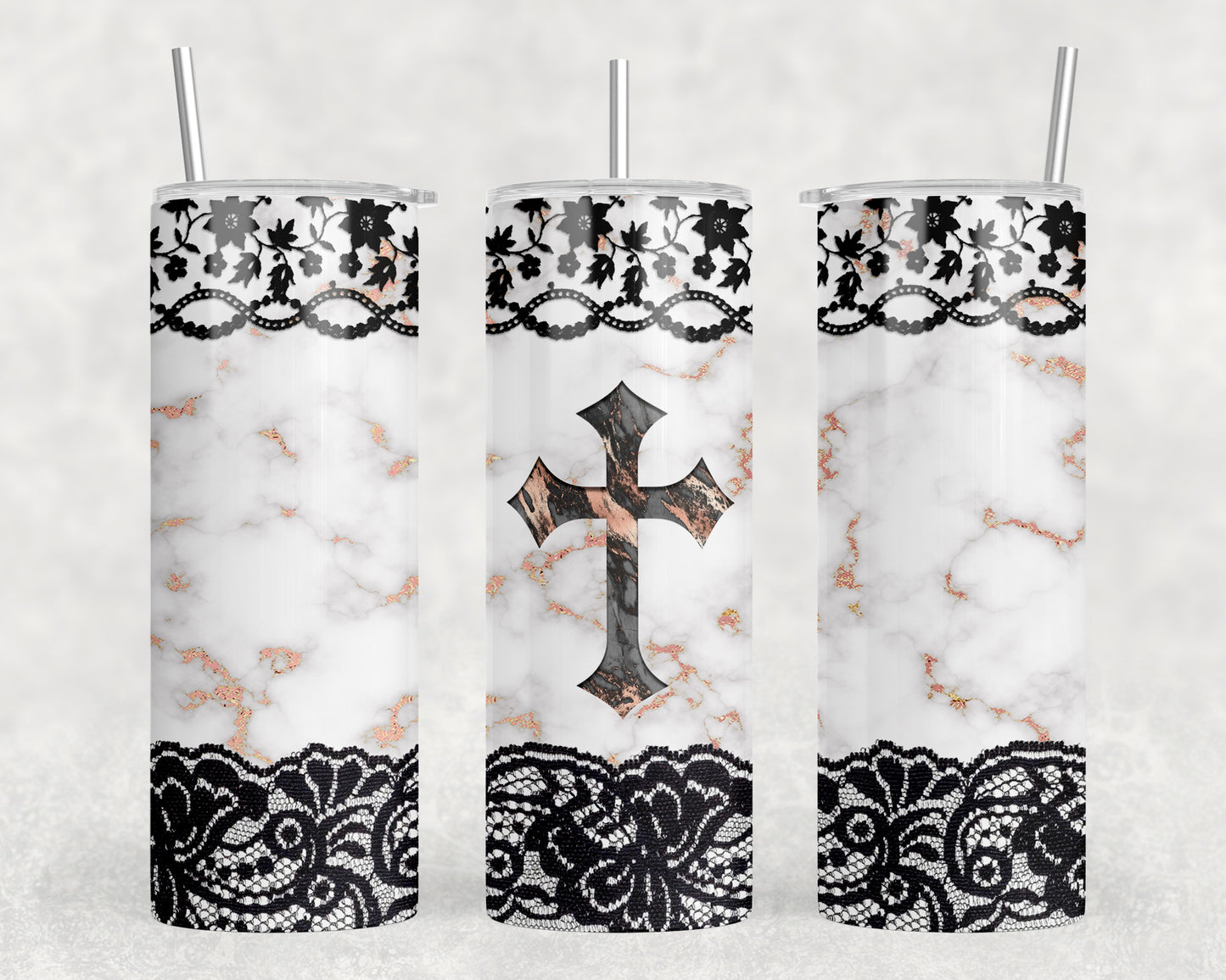 Lace Cross 20oz Skinny Tumbler - 1876