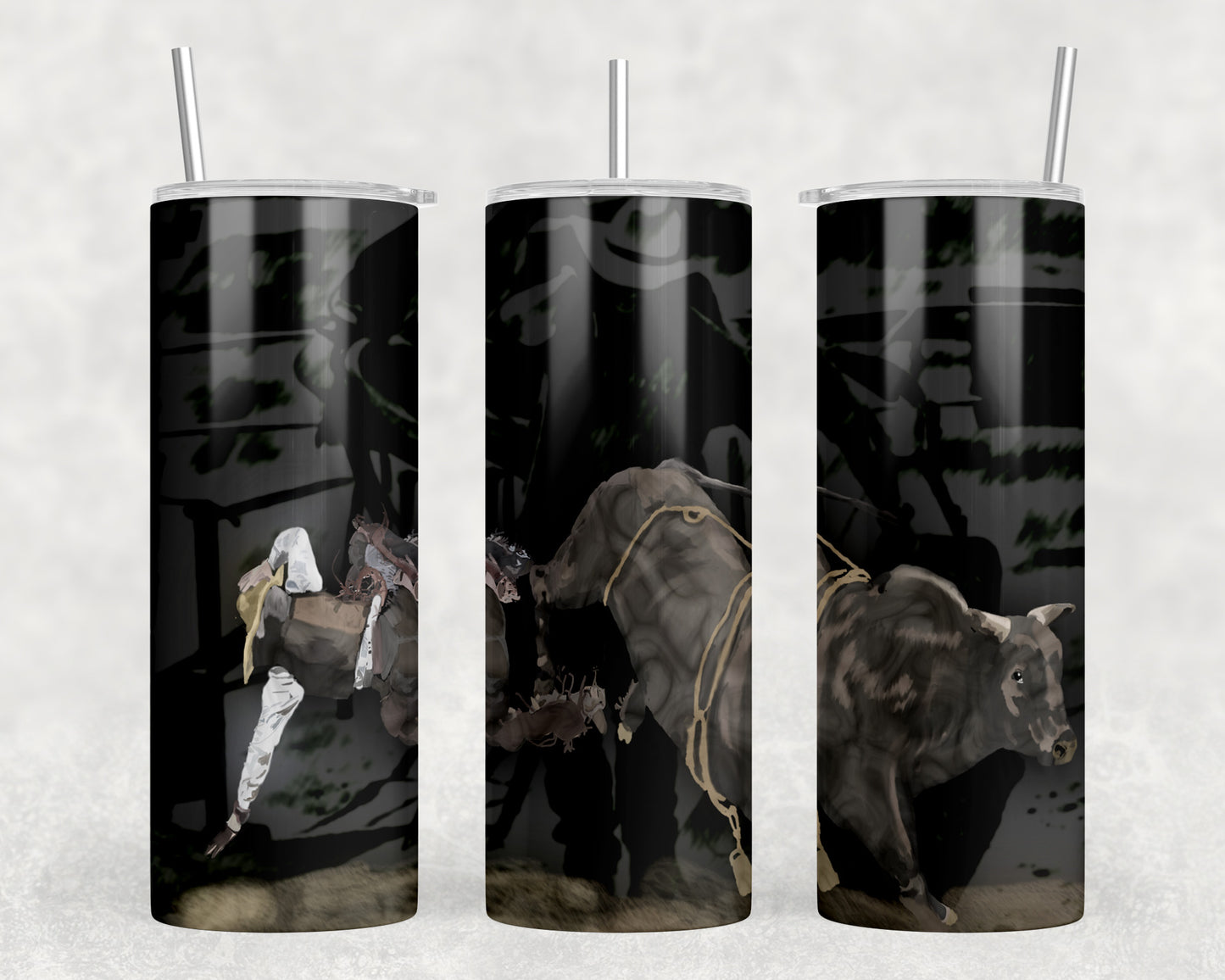 Bull Rider Rodeo 20oz Skinny Tumbler - 1878