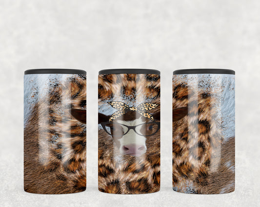 Leopard Print Cow 5-in-1 Can Hugger Tumbler - 1908