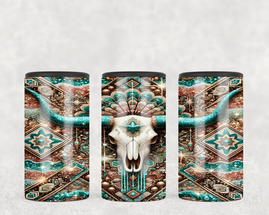 Western Aztec Skull 5-in-1 Can Hugger Tumbler - 192