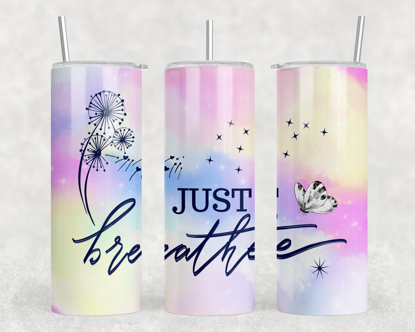 Just Breathe Dandelion 20oz Skinny Tumbler - 1945