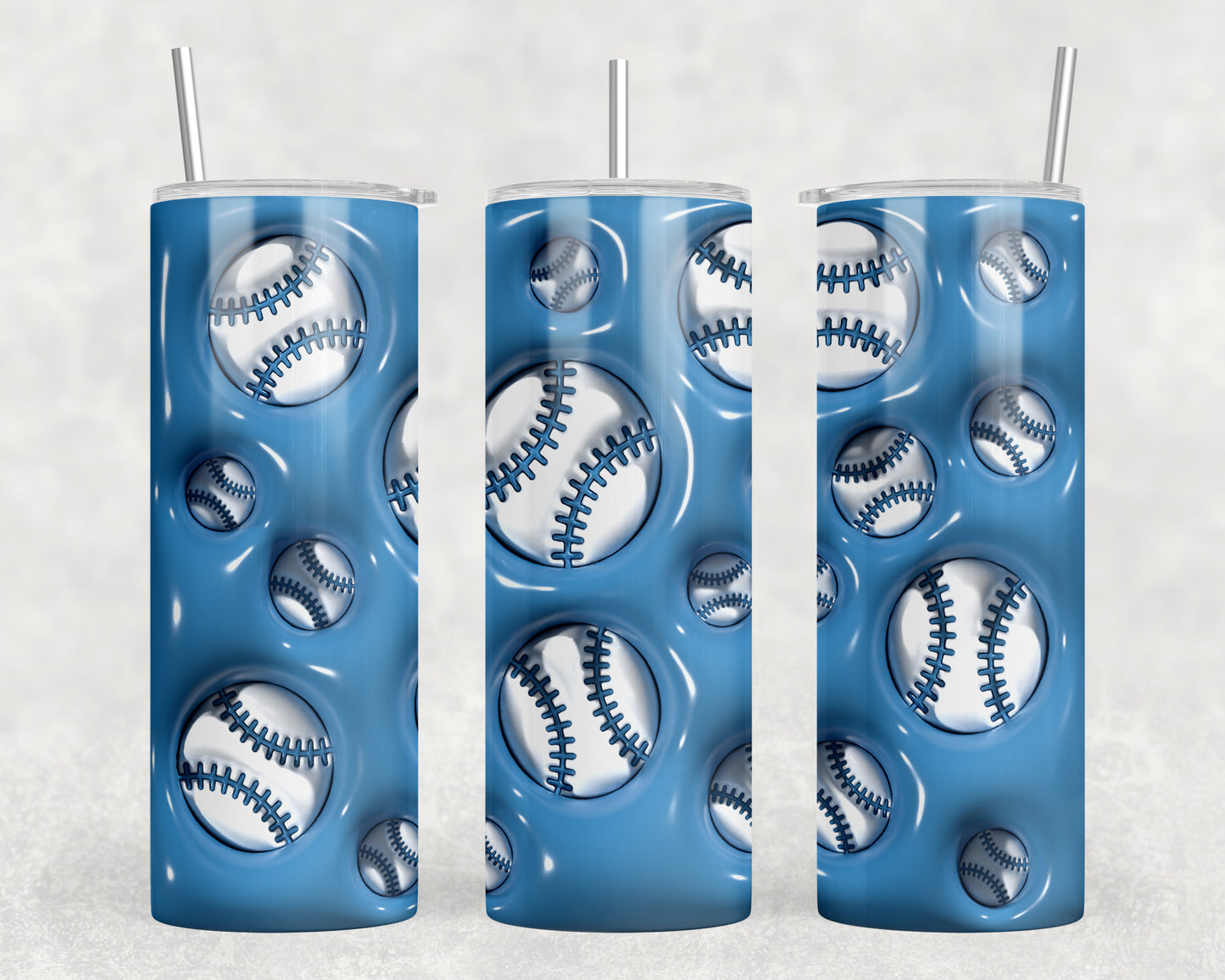 Baseball Inflated 20oz Skinny Tumbler - 1960