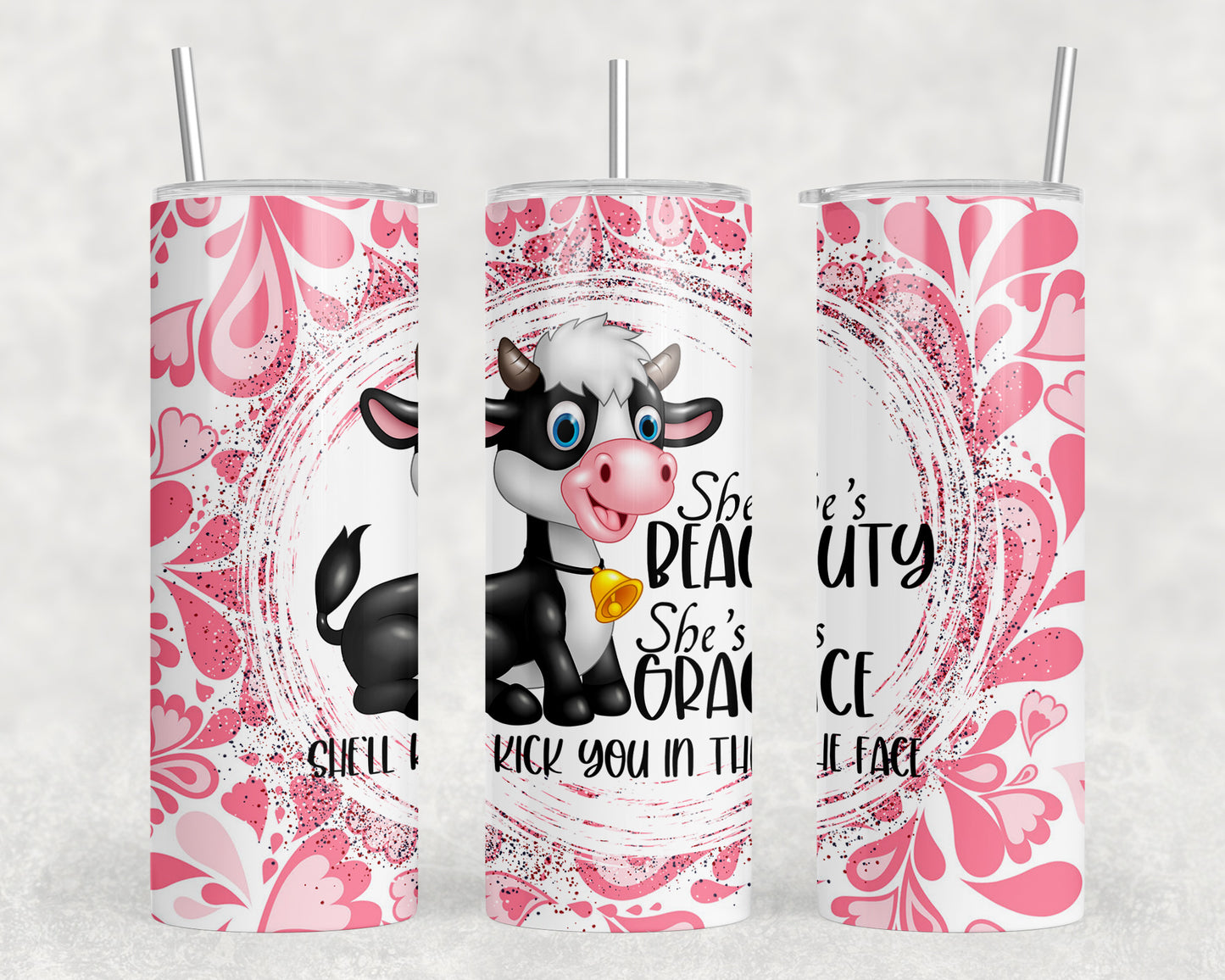 Cute Cow 20oz Skinny Tumbler - 1961