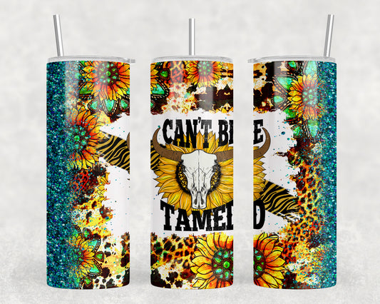 Western Skull Can't Be Tamed 20oz Skinny Tumbler - 1971