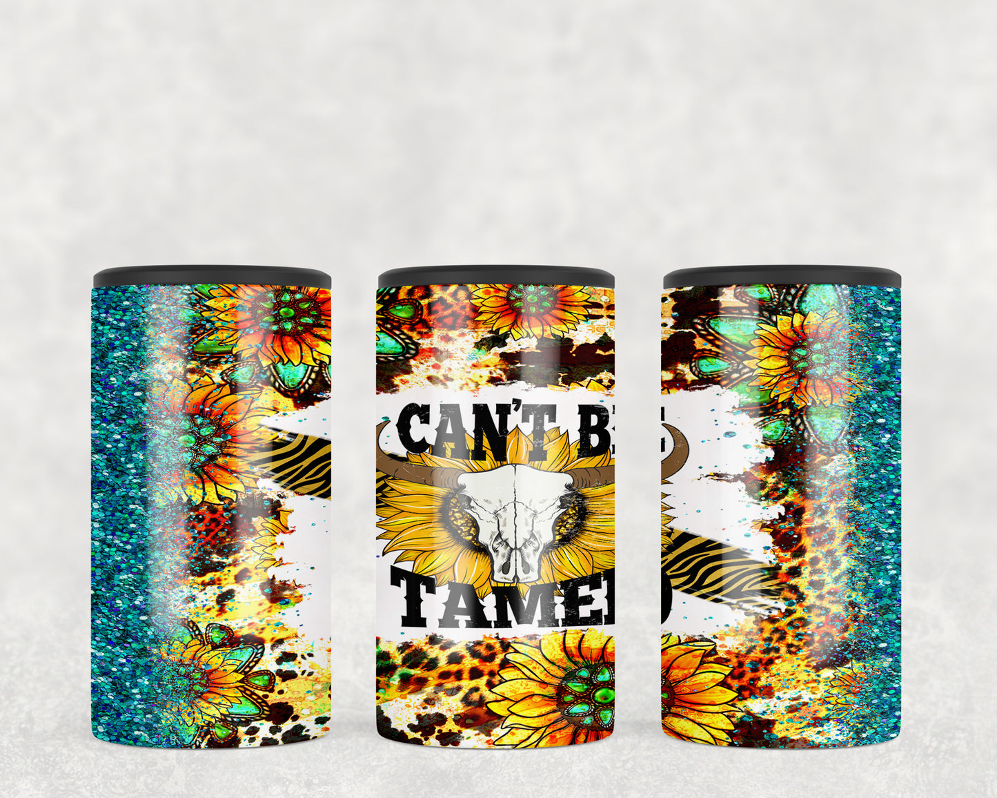 Western Skull Can't Be Tamed 5-in-1 Can Hugger Tumbler - 1971