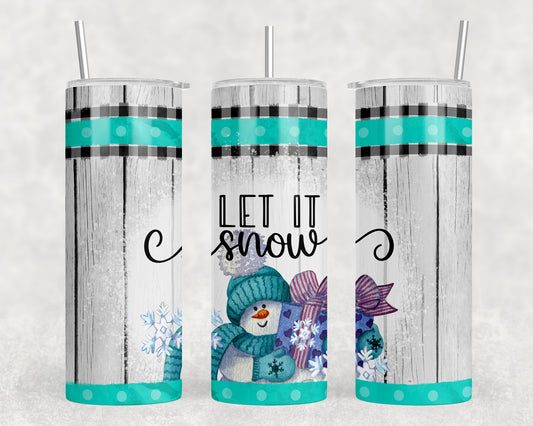 Winter Christmas Let It Snow 20oz Skinny Tumbler - 1975