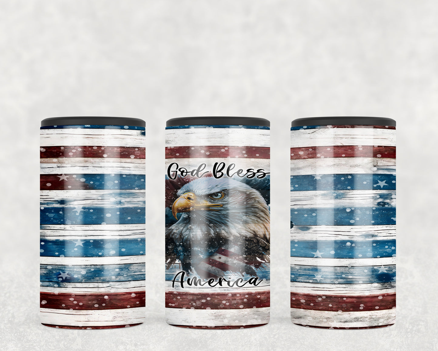 God Bless America Eagle 5-in-1 Can Hugger Tumbler - 1984