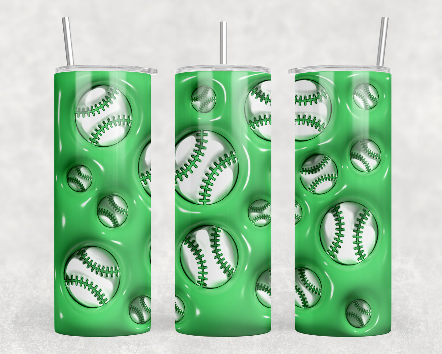 Baseball Inflated 20oz Skinny Tumbler - 1988