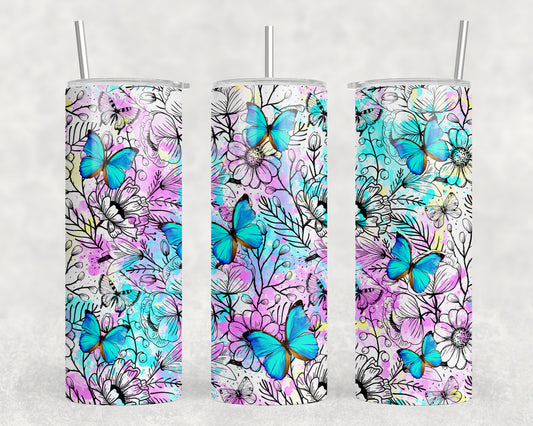 Butterflies 20oz Skinny Tumbler - 1996