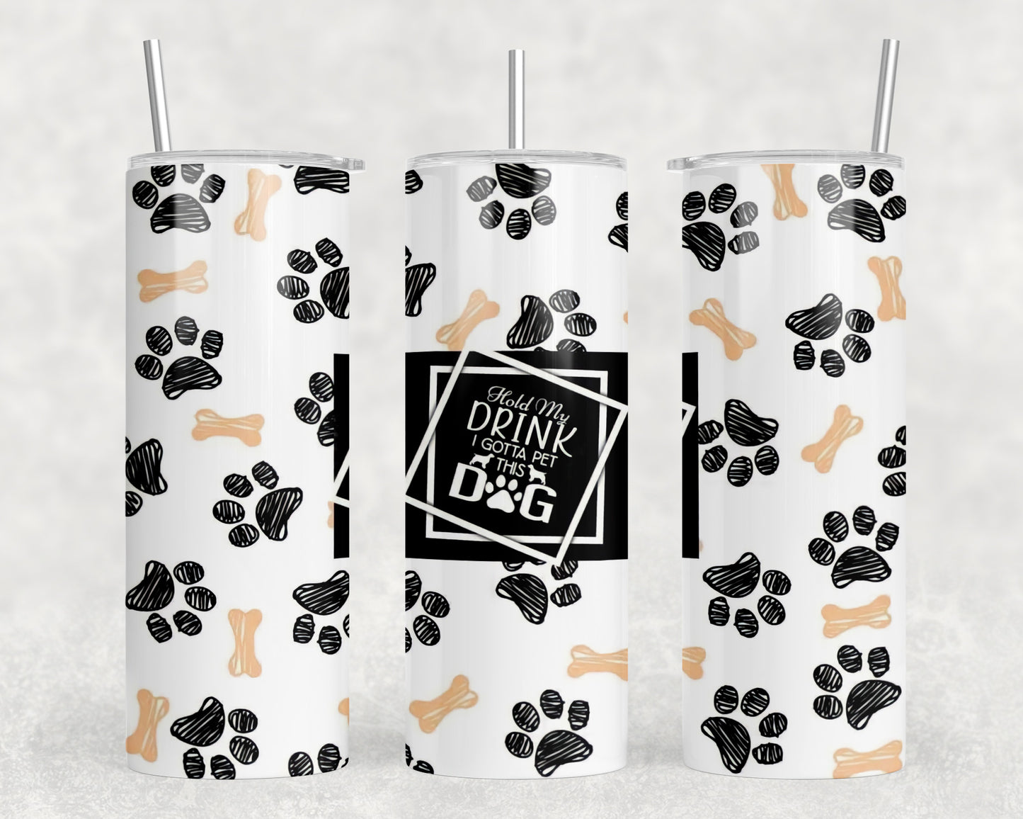 Funny Dog 20oz Skinny Tumbler - 2033