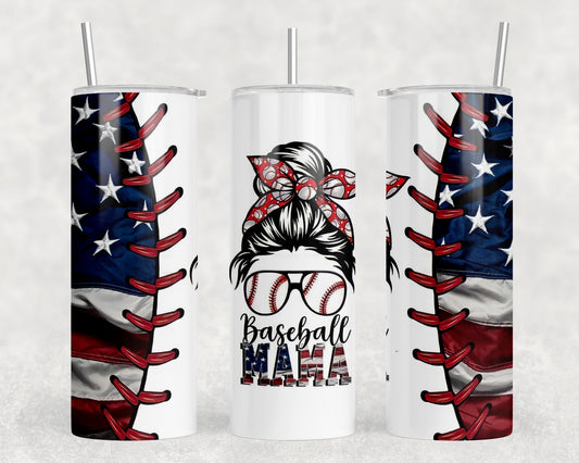 Baseball Mama 20oz Skinny Tumbler - 2036