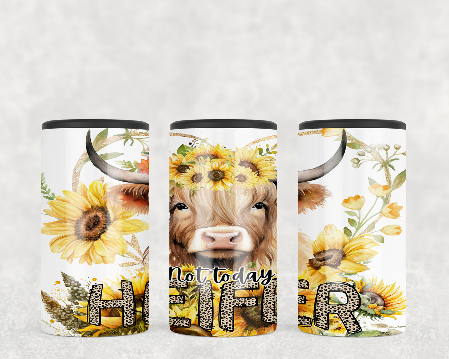 Not Today Heifer Cow 5-in-1 Can Hugger Tumbler - 2054