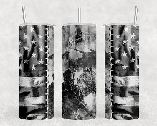 Military 20oz Skinny Tumbler - 2076