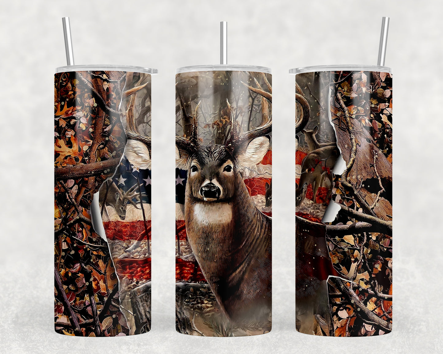 Camo Deer 20oz Skinny Tumbler - 2080