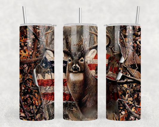 Camo Deer 20oz Skinny Tumbler - 2080