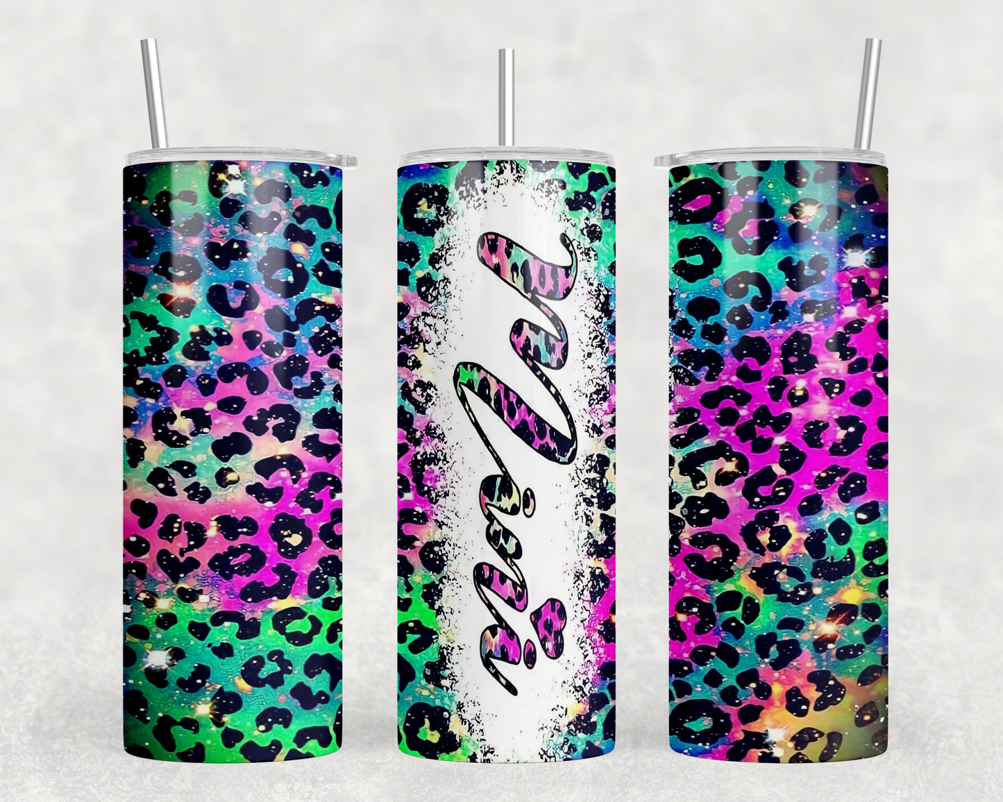 Leopard Print Mini 20oz Skinny Tumbler - 2082